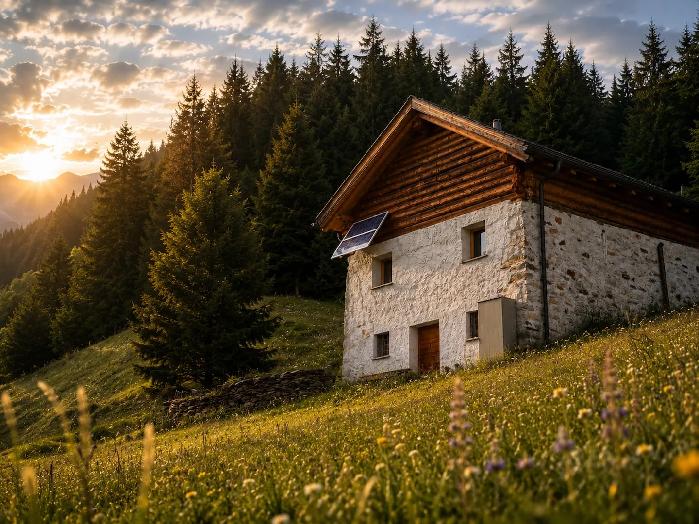 Casa Vista Adula al tramonto
